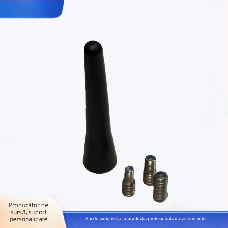 Antena auto, antenă mică, scurtă, montare pe acoperiș pentru radio, cu trei șuruburi M4/M5/M6; montaj cu filet; compatibilă cu mașini mici; cod produs 30
