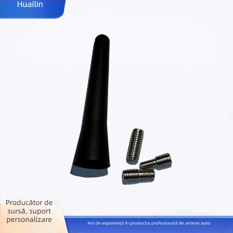 Antena auto, antenă mică, scurtă, montare pe acoperiș pentru radio, cu trei șuruburi M4/M5/M6; montaj cu filet; compatibilă cu mașini mici; cod produs 30