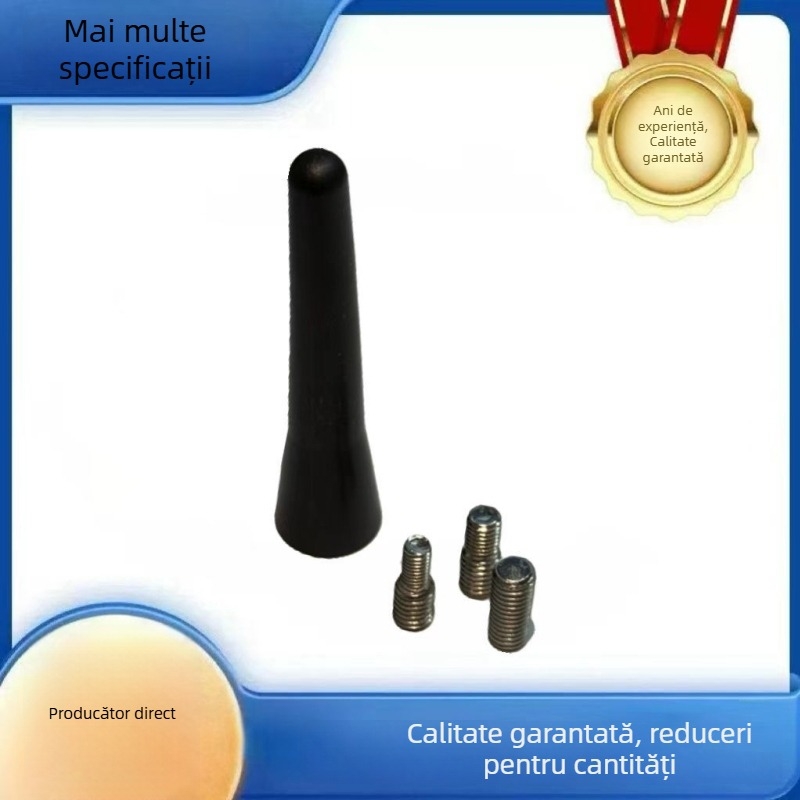 Antena auto, antenă mică, scurtă, montare pe acoperiș pentru radio, cu trei șuruburi M4/M5/M6; montaj cu filet; compatibilă cu mașini mici; cod produs 30