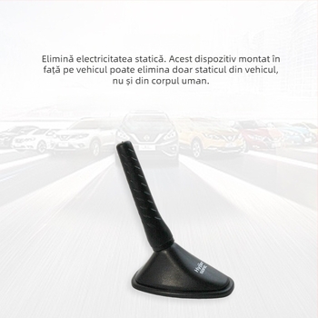Hypersonic HP-6613 antenă auto anti-statică, decorativă, bază tip șezut, montaj prin adeziv, ABS