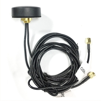 Antena activă GSM + GPS combinată pentru navigație auto, 28 dB câștig, impermeabilă pentru exterior, interfață SMA