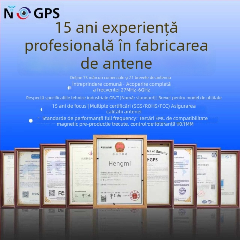 Antena GNSS activă pentru Beidou și GPS – poziționare auto și navigație, SWR ≤1.5, lungime cablu personalizabilă