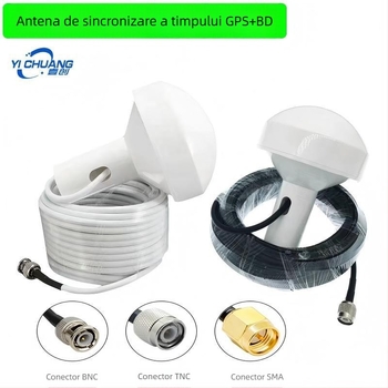 Antena exterioară impermeabilă Beidou/GPS pentru poziționare prin satelit, pentru autovehicule și utilizare maritimă, 4G, dublu mod, antenă cu cap de tip ciupercă pentru sincronizare