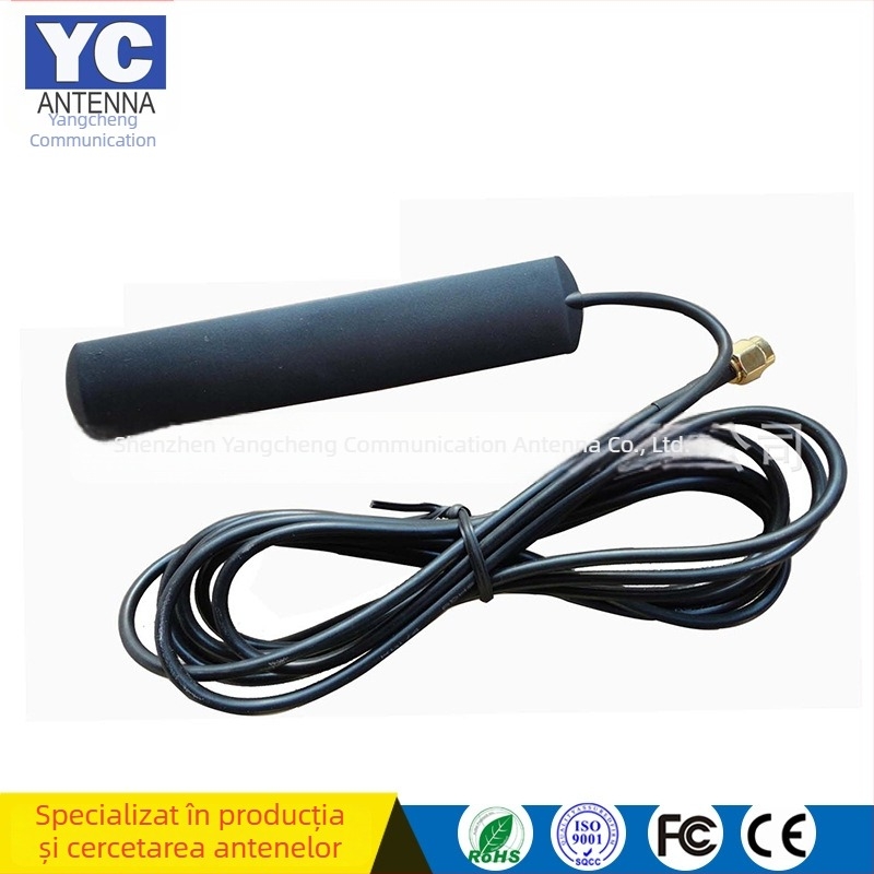 Antena auto 3G/GSM pe geam, model YCP-8521-5, câștig 5 dBi, bandă 850–960/2100 MHz, impedanță 50 Ω, SWR ≤ 1.5