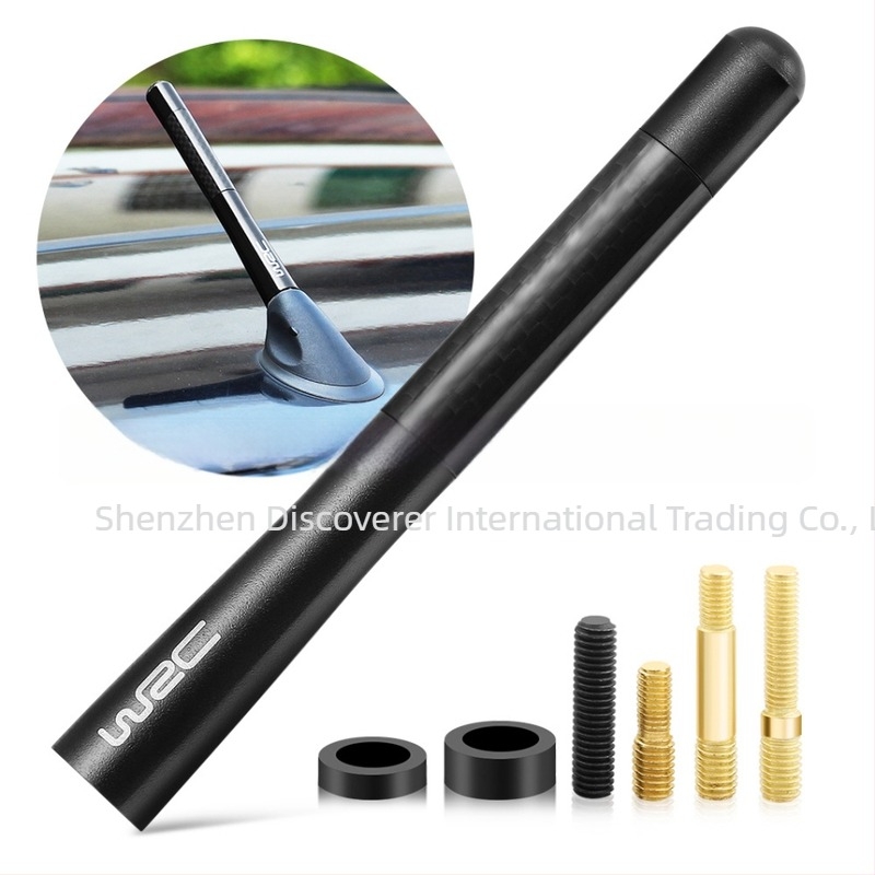 Antena auto din fibră de carbon pentru radio – Antenă decorativă metalică, modificată WRC, utilizare generală