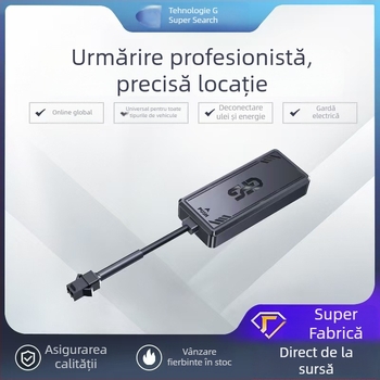 Locator GPS cu cablu pentru vehicule, protecție anti-furt — precizie GPS 5, alimentare 9–90V, baterie polimer, autonomie 9999