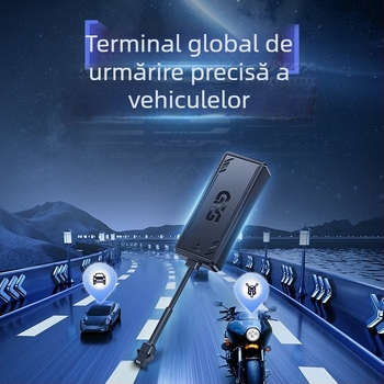 Locator GPS cu cablu pentru vehicule, protecție anti-furt — precizie GPS 5, alimentare 9–90V, baterie polimer, autonomie 9999