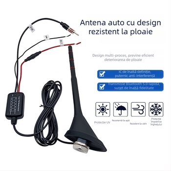 Antena auto cu Bluetooth MP3 și radio FM – model SY-600-W12-FM-5ROG2