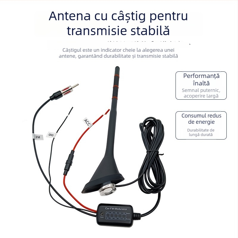 Antena auto cu Bluetooth MP3 și radio FM – model SY-600-W12-FM-5ROG2