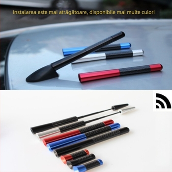 Antena telescopică auto pentru radio, construcție din carbon și metal, potrivire universală, montaj filet