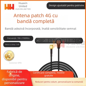 Antena patch pentru vehicule și aeronave pentru rețelele 4G GSM/GPRS/3G/LTE, 50 Ω, câștig 5 dBi, SWR ≤ 1,5
