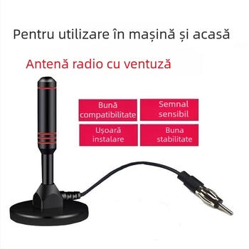 Xinda Ark Antenă FM universală pentru mașină, cu câștig mare și ventuză mare
