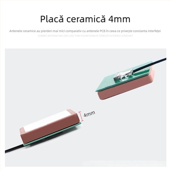 Antena ceramică pasivă pentru WiFi 2.4 GHz și Beidou GPS, conector IPEX, poziționare auto, câștig 3 dBi, 2400–2500 MHz, impedanță 50 Ω, SWR ≤ 2:1, 3–5 V
