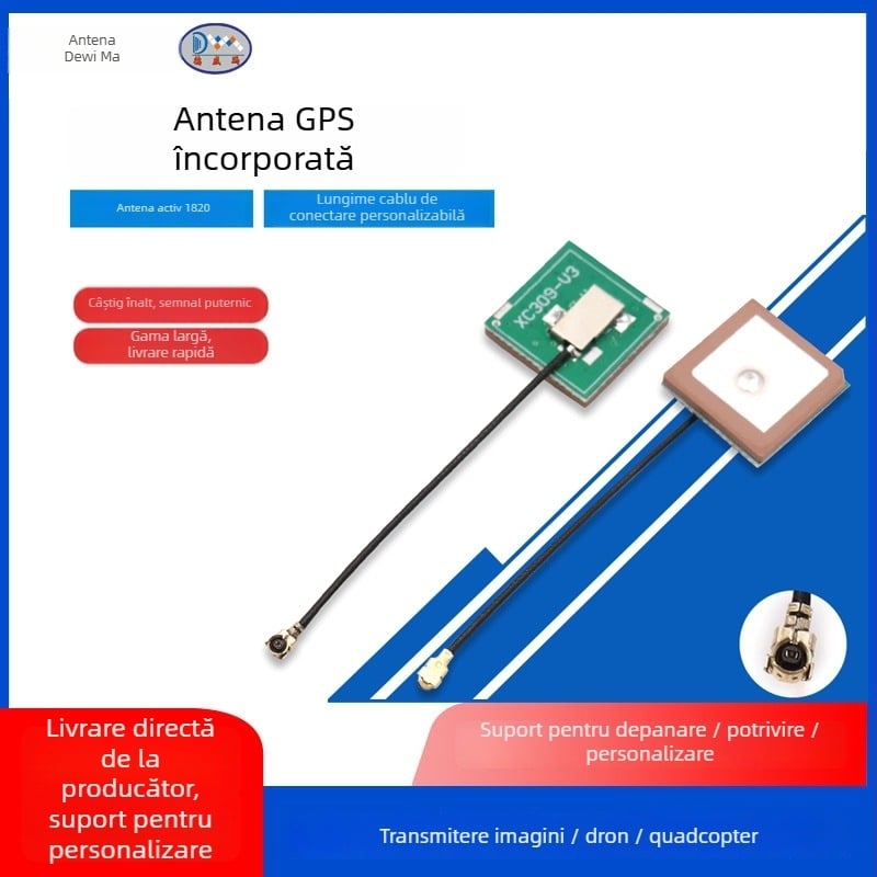 Antena GPS auto cu antenă patch activ încorporată, pentru poziționare prin satelit