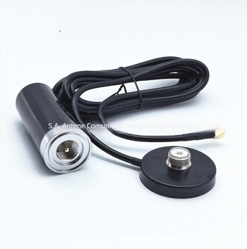 Antena auto dual-band UHF/VHF pentru stație de radio cu priză de ventuză PL259 compatibilă, model YCM-5592-30, 50 Ω, câștig 30, domeniu de frecvențe 136-174/400-470 MHz, SWR <= 1.5