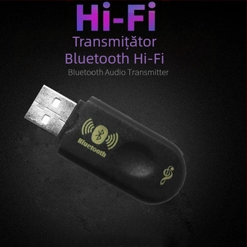 Convertor audio Bluetooth pentru mașină RKD-3, BT 5.0, interfața USB, plug-and-play, rază de 10 m