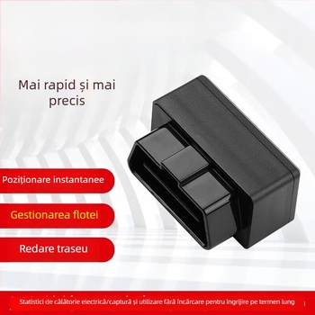 Locator OBD pentru vehicule, model T01, precizie GPS 3–30, moduri de alarmă: vibrație, pierdere de alimentare, alarmă mobilă, perimetru, depășire viteză, alimentare prin interfața OBD a mașinii, hărți Baidu/Google/AMAP