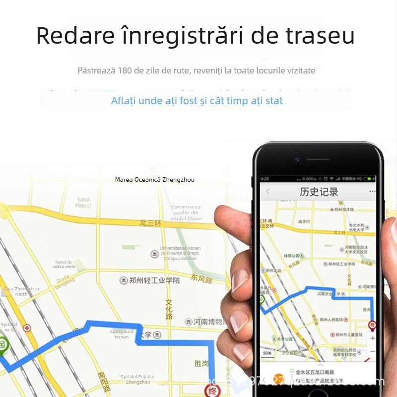 Locator OBD pentru vehicule, model T01, precizie GPS 3–30, moduri de alarmă: vibrație, pierdere de alimentare, alarmă mobilă, perimetru, depășire viteză, alimentare prin interfața OBD a mașinii, hărți Baidu/Google/AMAP