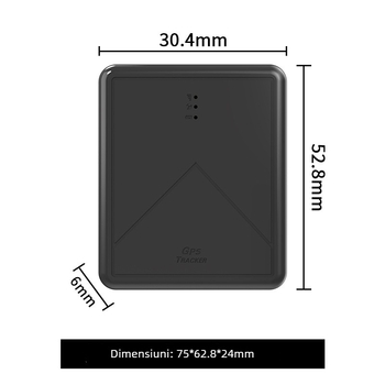 Locator GPS auto cu încărcare wireless și magnet puternic, Beidou GPS, precizie 10 m, moduri de alarmă: vibrație, SMS, geofence