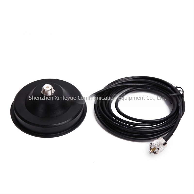 Bază pentru antenă auto cu ventuză mare și magnet puternic, conector M masculin
