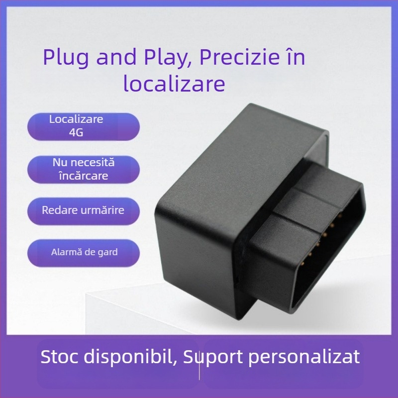 LMHOME M08 tracker OBD GPS pentru autoturism cu alarmă – precizie GPS 3 m, alimentare OBD, antenă integrată, moduri de alarmă: vibrare, întrerupere alimentare, alertă mobilă, geofence, alertă de viteză