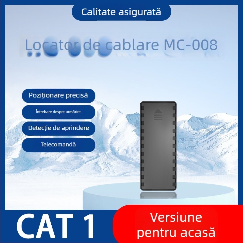 Locator auto cu GPS – precizie <10 m; alarme: vibrație, întrerupere alimentare, alertă mobilă, geofence, depășire viteză; autonomie baterie 72 h; memorie 64 MB