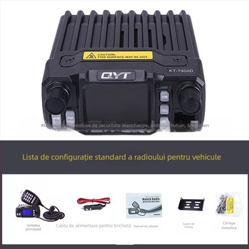 Quanyitong QYT-KT7900D radio pentru vehicul, 25W, 200 canale, rază 10–50 km, cu afișaj