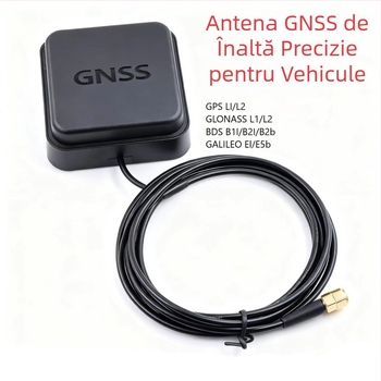 Antena GNSS externă RTK pentru vehicul, multi-frecvențială, Beidou dual-mode, cu două elemente ceramice, câștig înalt, navigație diferențială
