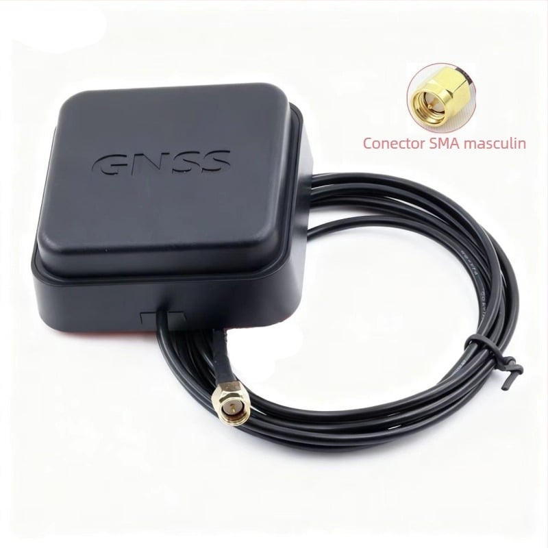 Antena GNSS externă RTK pentru vehicul, multi-frecvențială, Beidou dual-mode, cu două elemente ceramice, câștig înalt, navigație diferențială