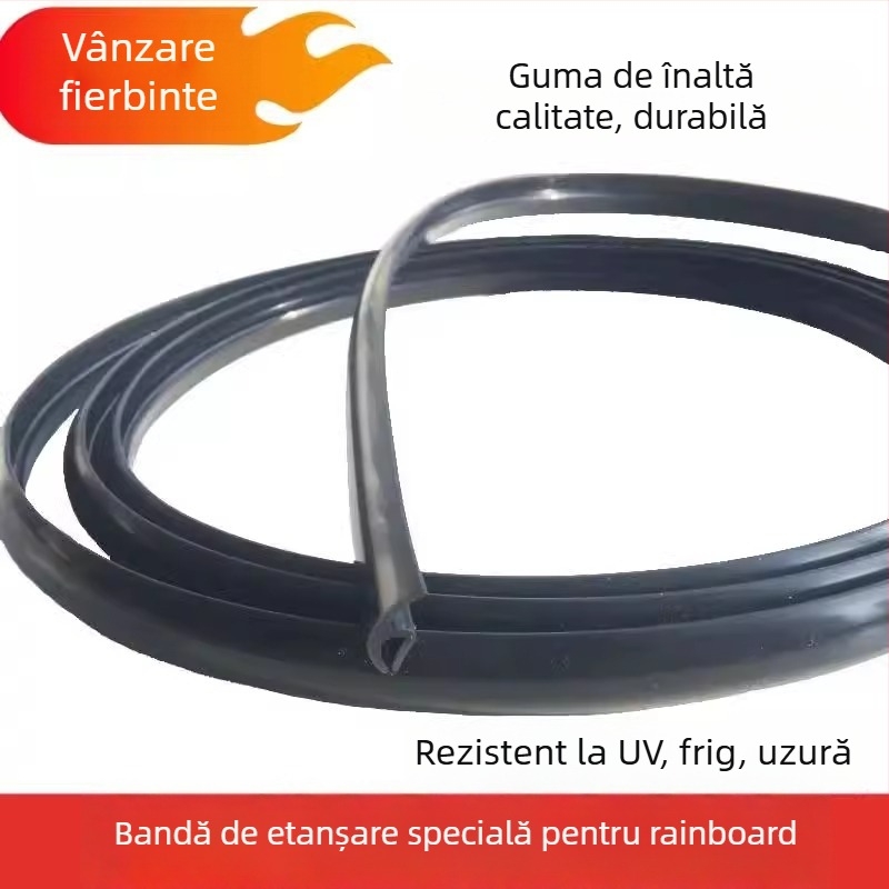 Etanșare colector ploaie parbriz față Mercedes-Benz și capac inferior din plastic pentru ștergător; rezistență la îmbătrânire, protecție UV, rezistență la ozon, rezistență chimică la acizi slabi și baze