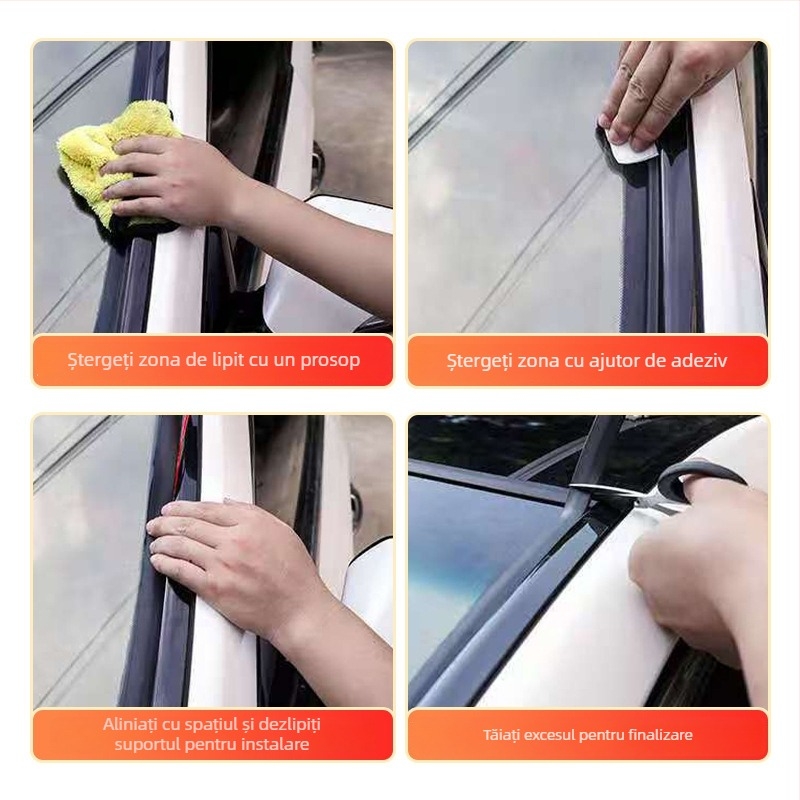 Bandă de etanșare pentru acoperiș auto, din cauciuc, profil în formă de T pentru parbrizele față și spate, etanșare la scurgeri și praf, izolare fonică a plafonului