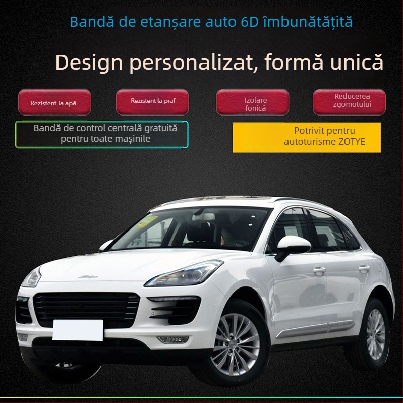 Zotye SR9 kit de garnituri pentru uși — garnituri din cauciuc pentru toate ușile, cu izolare fonică, rezistență la praf și impermeabilitate