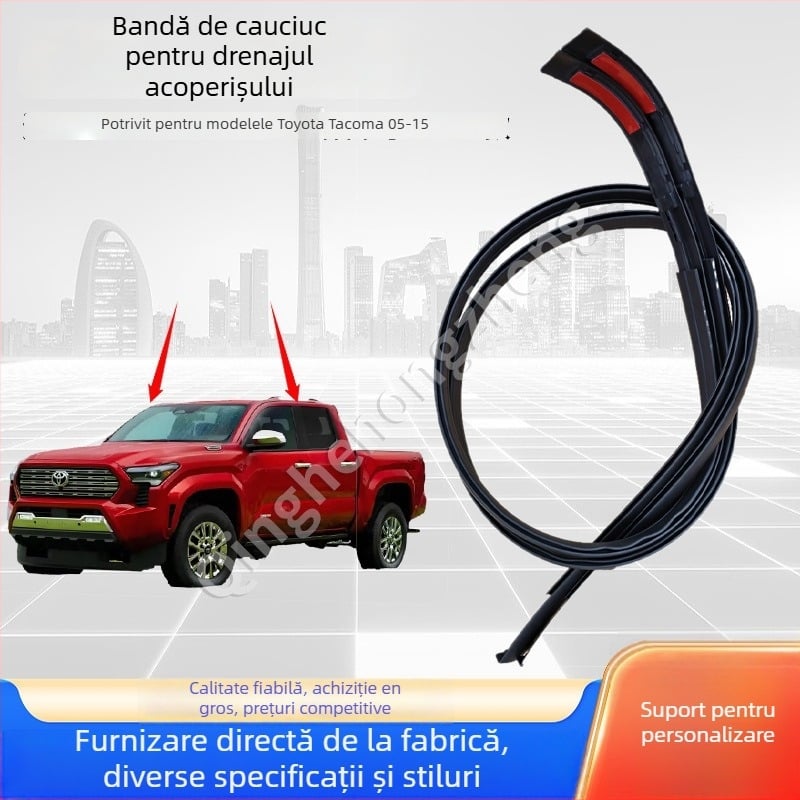 Bandă din cauciuc pentru etanșarea acoperiș Toyota Tacoma 05-15, modele 75551-04063 / 75552-04063