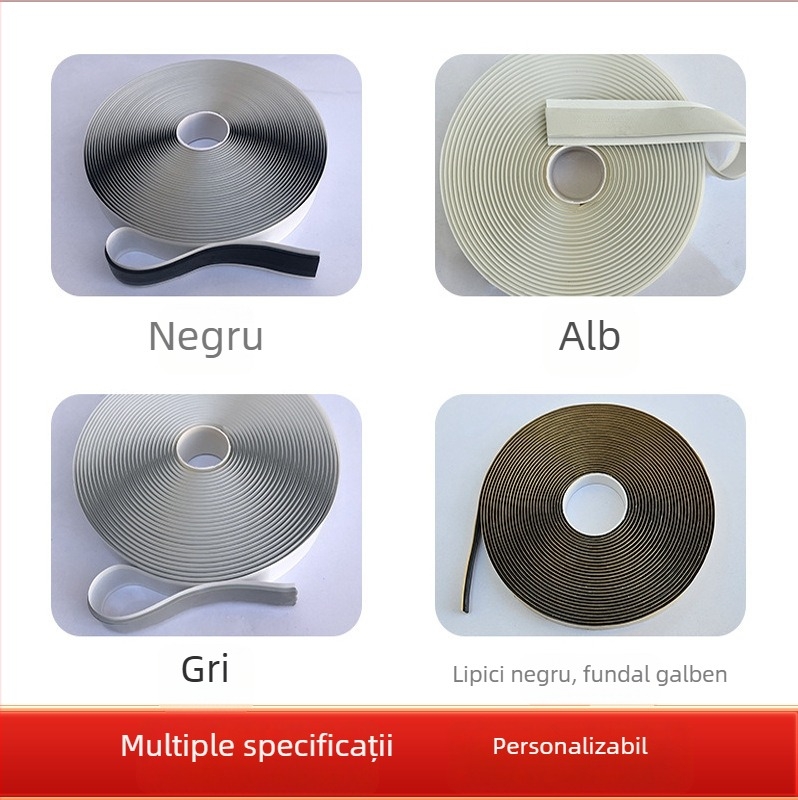 Bandă dublu-adezivă din butil pentru sere, impermeabilă, rezistență la temperaturi înalte, etanșare și absorbție a vibrațiilor, bandă de iluminare fotovoltaică