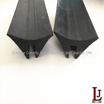 Bandă de etanșare din cauciuc pentru poduri, cu profil dovetail și canelat, rezistentă la intemperii, 120°C, 6