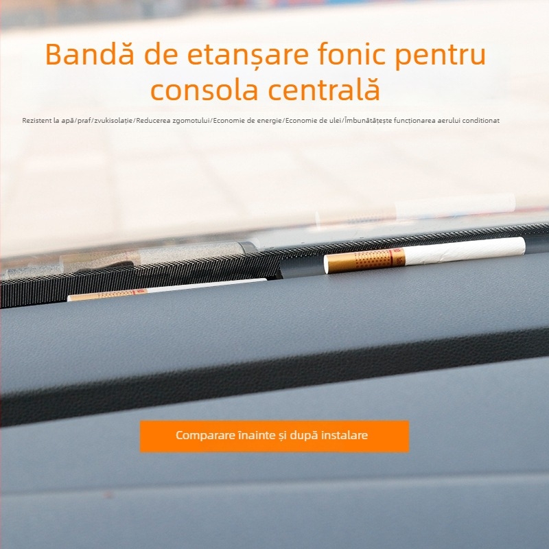 Bandă de etanșare pentru consola centrală a mașinii, din cauciuc, pentru consola centrală, personalizare disponibilă