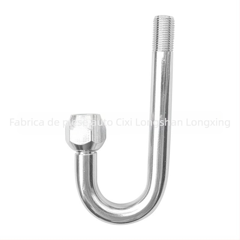 Valvă fără cameră cu tub extensor și capăt cot, corp din cupru, montaj filet, universal pentru autovehicule, autobuze, camioane, motociclete și biciclete