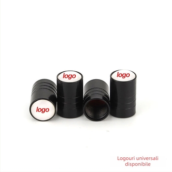 Capac de valvă pentru anvelope tubeless, cu siglă, din cupru, tijă a valvei extinsă