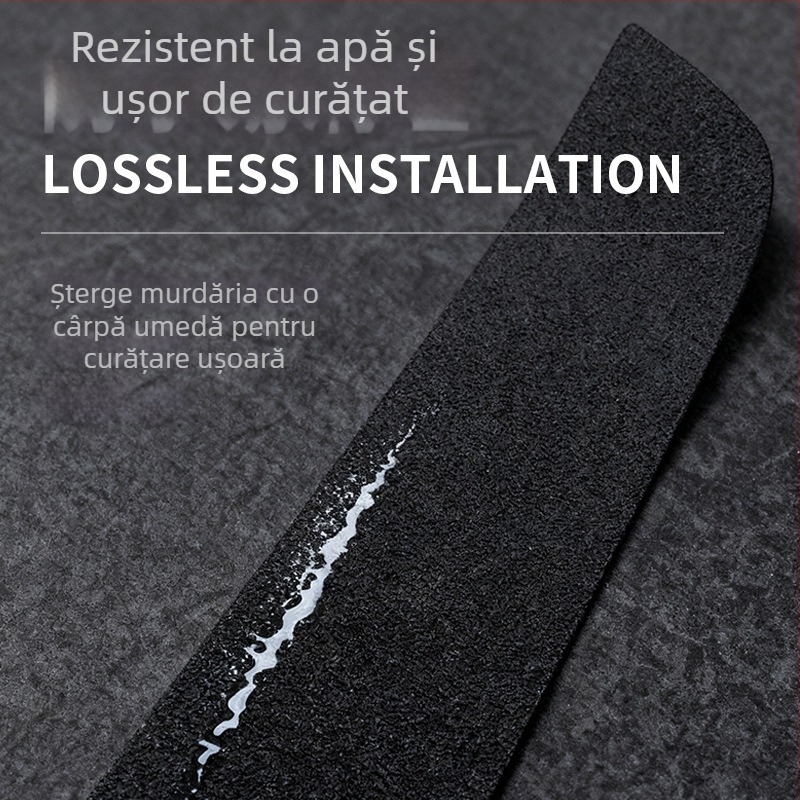 Bandă de prag pentru ușa automobilului – antiderapant, protecție împotriva zgârieturilor, material: PEVA + adeziv acrilic + PET film, universal