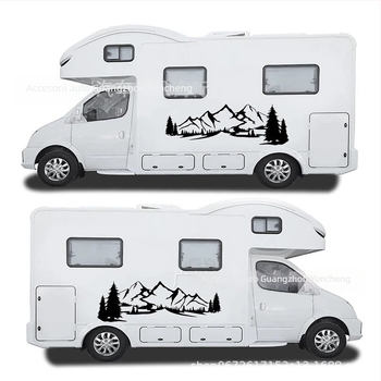 Autocolant pentru caroserie de caravan - PVC, model Y267, compatibil cu caravane