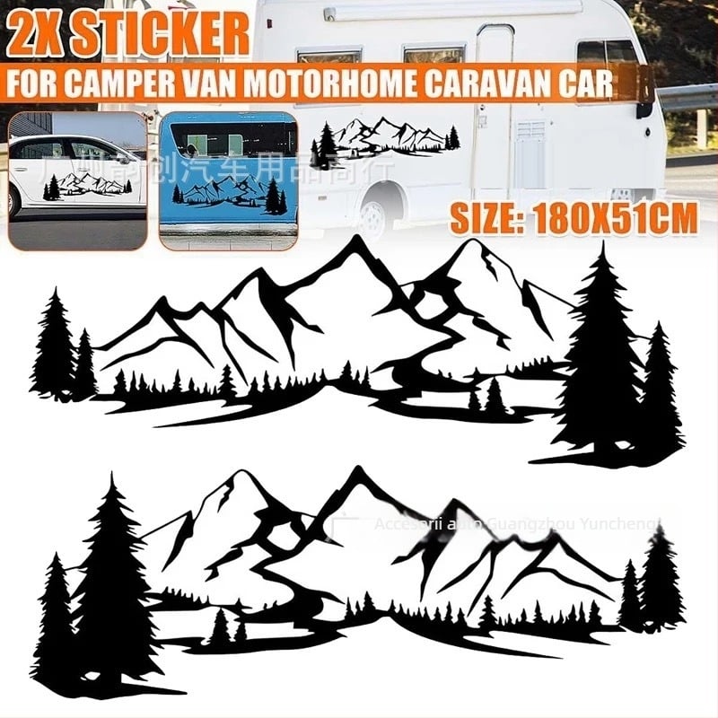 Autocolant pentru caroserie de caravan - PVC, model Y267, compatibil cu caravane