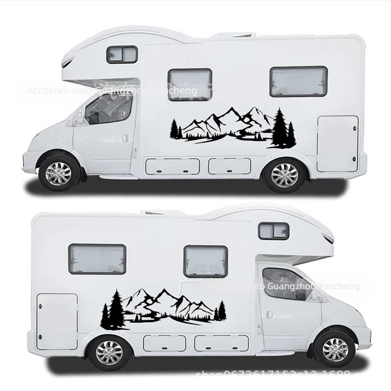 Autocolant pentru caroserie de caravan - PVC, model Y267, compatibil cu caravane