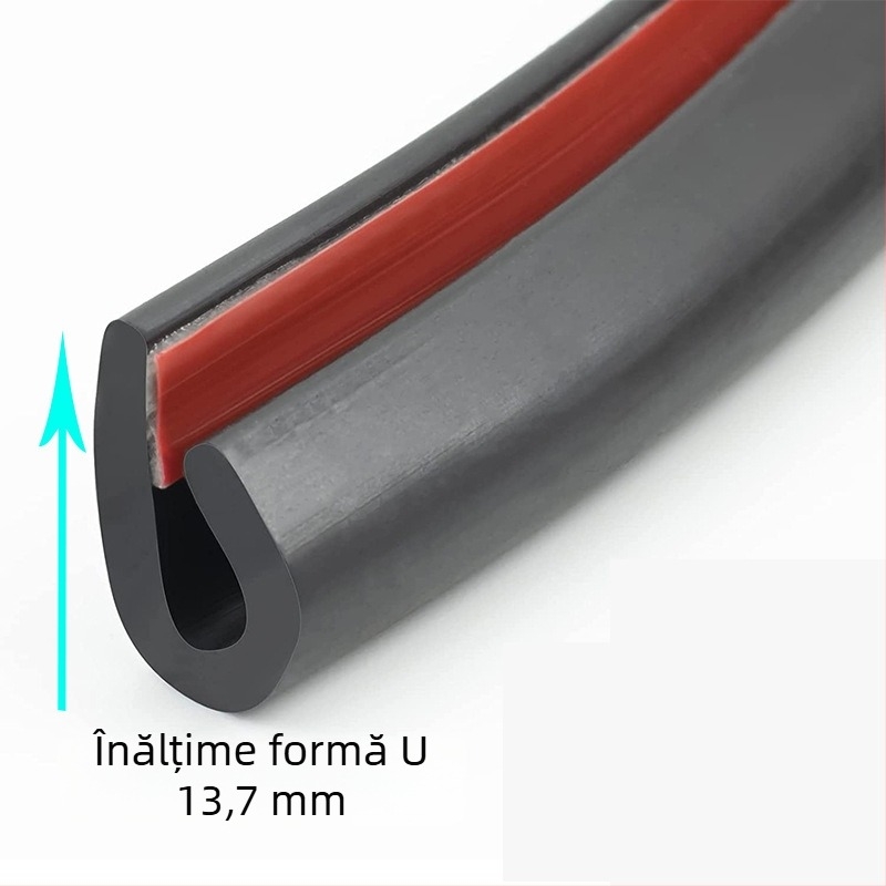 Bandă decorativă pentru ușa automobilului, PVC, autoadezivă, margine de protecție împotriva loviturilor