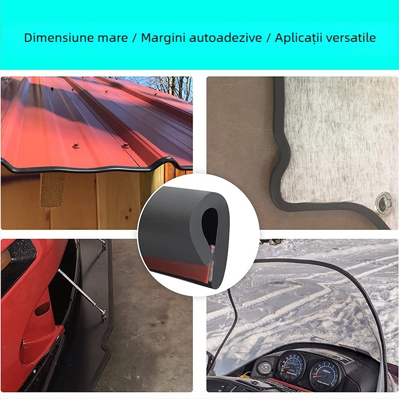 Bandă decorativă pentru ușa automobilului, PVC, autoadezivă, margine de protecție împotriva loviturilor