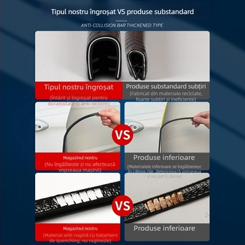 Bandă de protecție a ușii auto din cauciuc — model universal, protecție la deschiderea ușii
