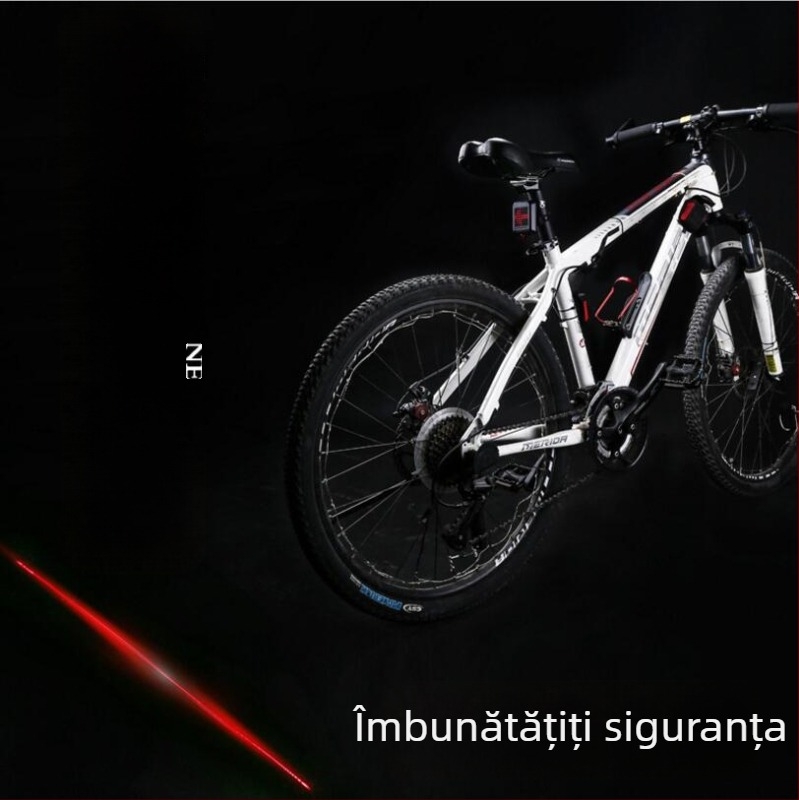 Lampa spate USB reîncărcabilă pentru bicicletă cu frână și avertizare