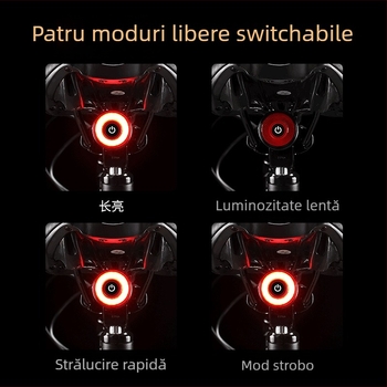 MANGELEYES Lumină spate cu senzor de frână pentru biciclete de munte — aliaj de aluminiu, personalizabil