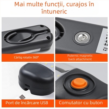 Lampă LED de lucru exterior, reîncărcabilă, baterie 1800 mAh, 300 mW, LED, rază până la 50 m