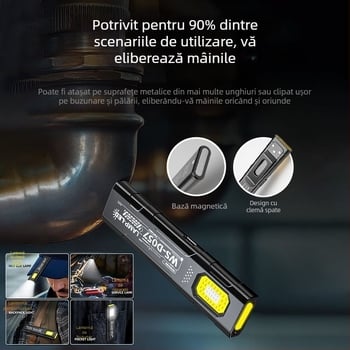 Lampa de lucru LED magnetică, portabilă, multifuncțională