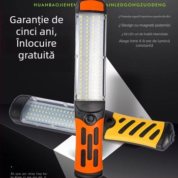 Lampa de lucru portabilă încărcabilă pentru reparații auto cu cablu – LED, 100W, 5000 lm, IP65, 3.7V